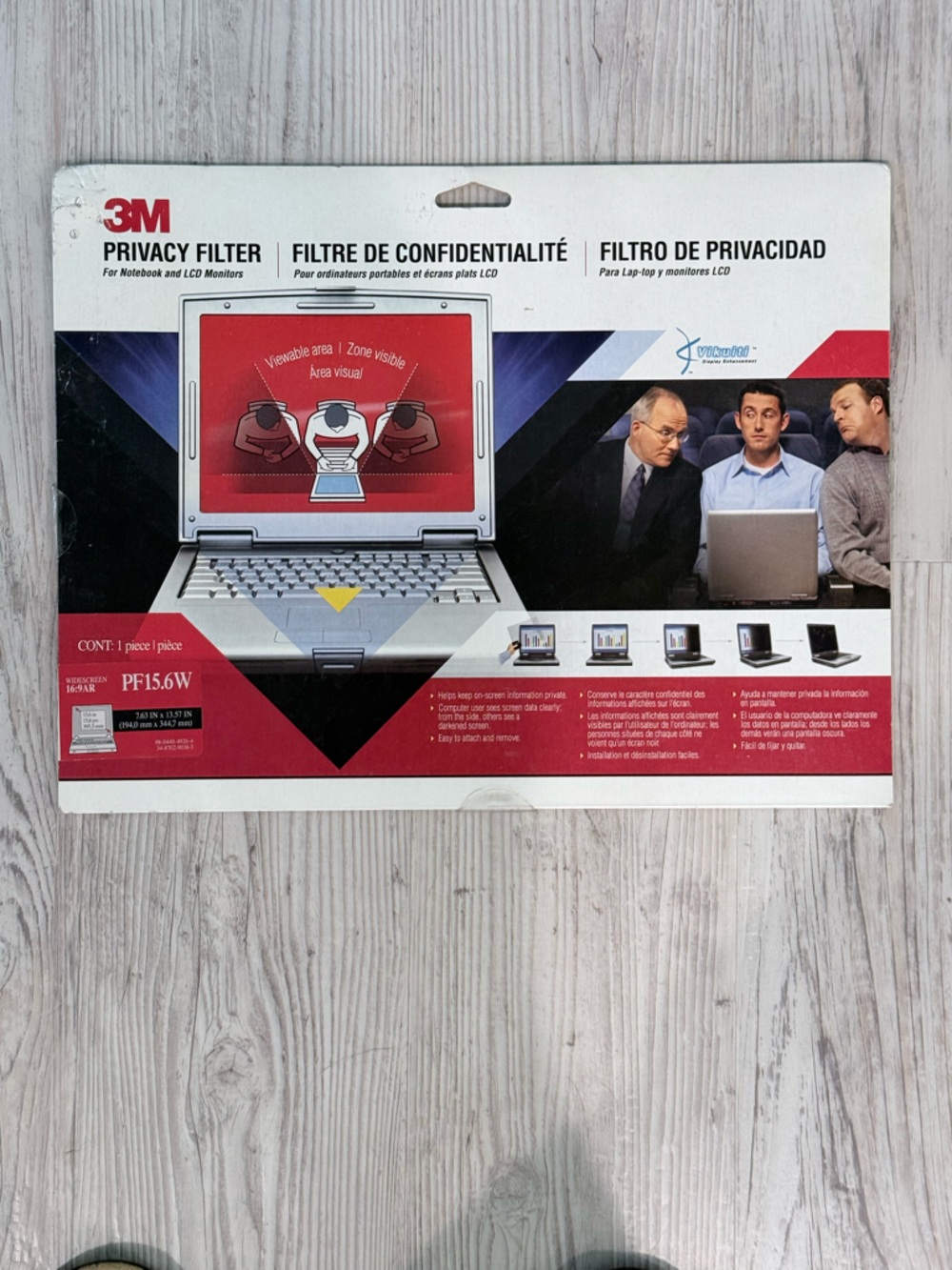 Large Laptop Privacy Screen Filter - Black/Gray